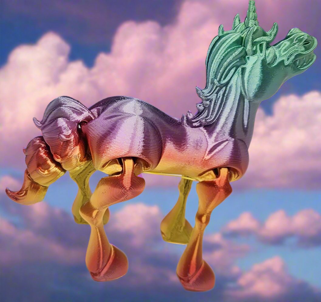 The Articulating Rainbow Unicorn Sculpture / Fidget Toy