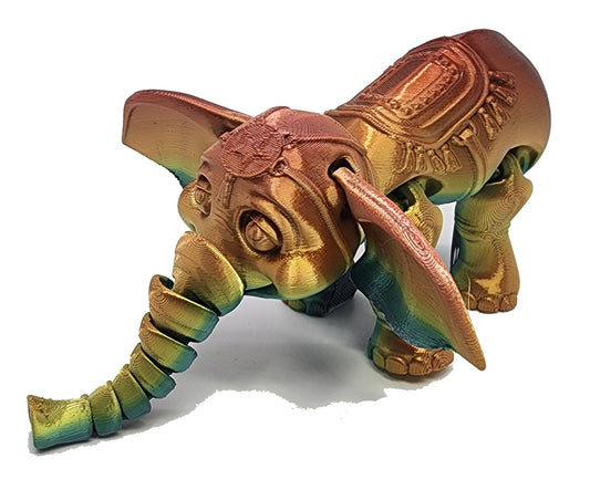 The Articulating Rainbow Elephant Sculpture / Fidget Toy