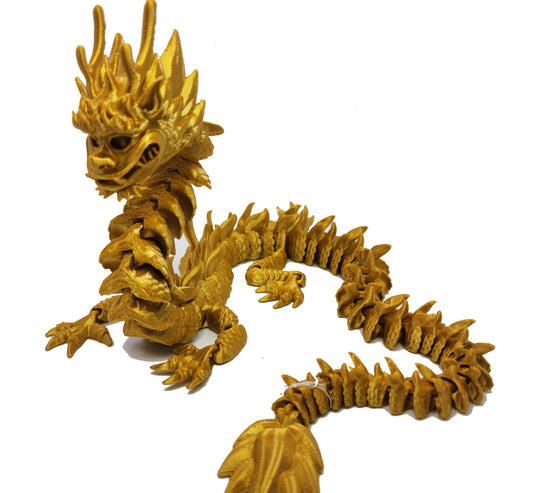 The Articulating Golden Dragon Sculpture / Fidget Toy