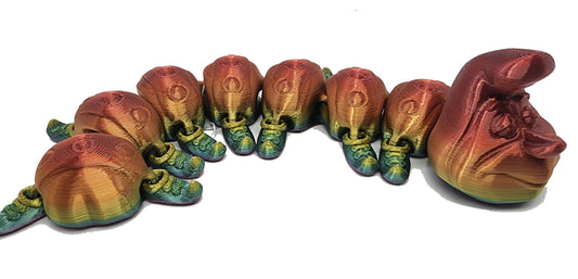 The Articulating Rainbow Caterpillar Sculpture / Fidget Toy