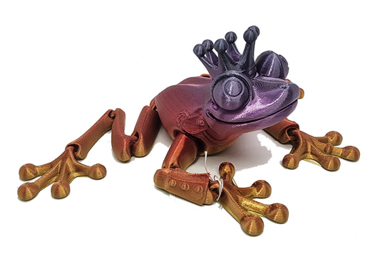 The Articulating Rainbow Frog Prince Sculpture / Fidget Toy
