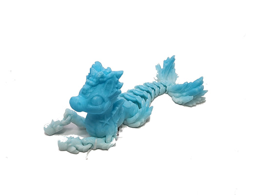 The Winter Ice Hippocampus Sea Horse Sculpture / Fidget Toy