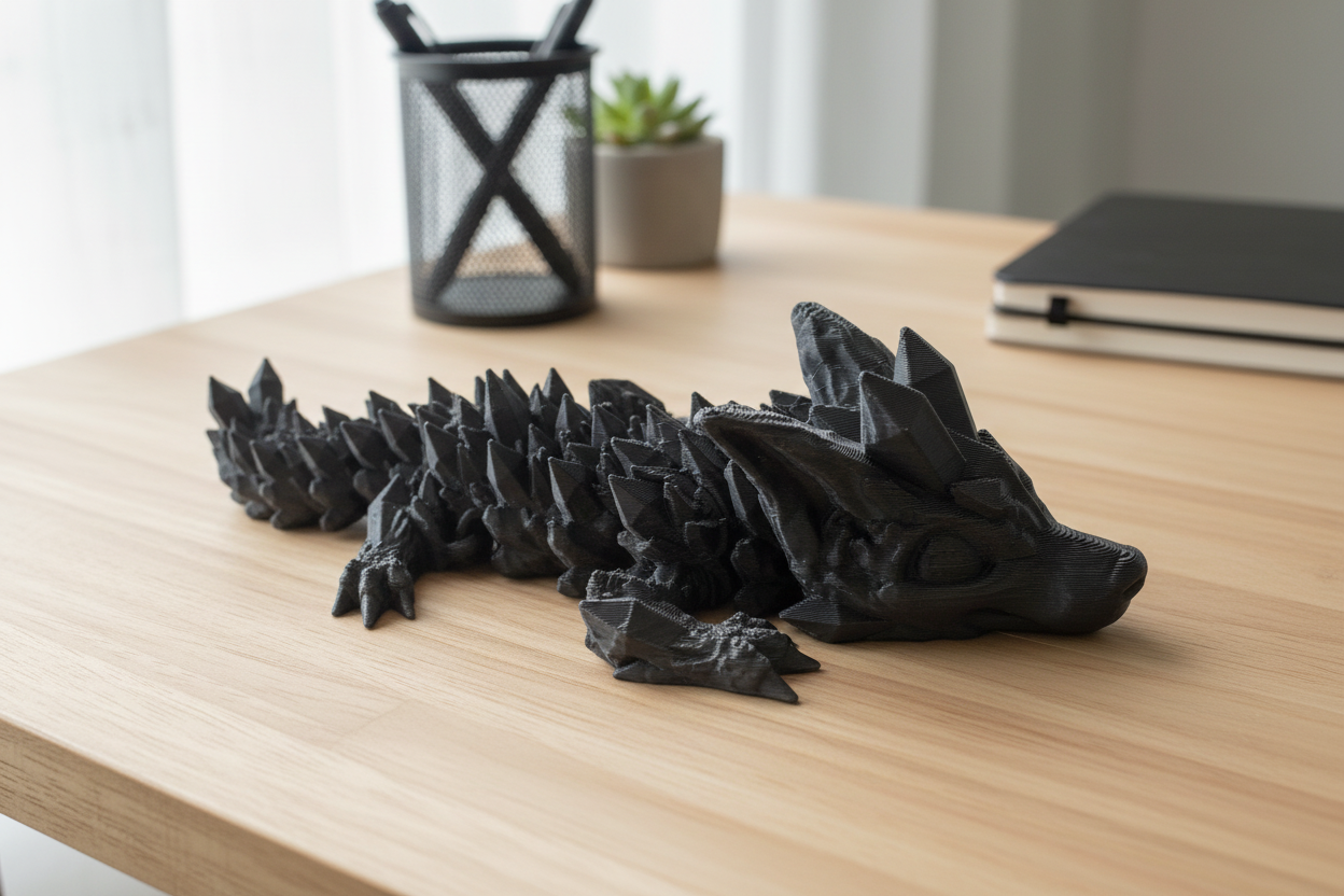 The Articulating Baby Wolf Dragon Sculpture / Fidget Toy