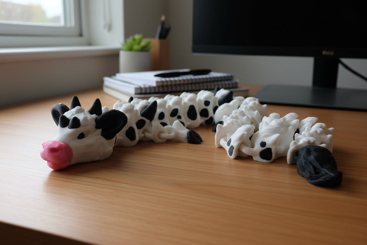 The Articulating Cow Dragon Sculpture / Fidget Toy