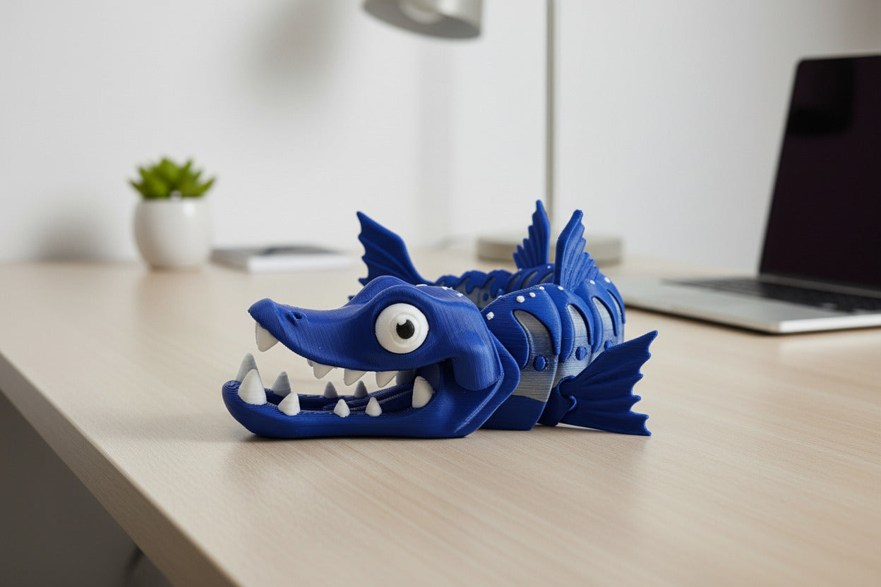The Articulating Barracuda Sculpture / Fidget Toy