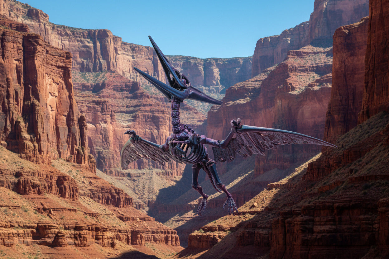 The Articulating Skeleton Pteranodon Sculpture / Fidget Toy – Tri-Color PLA
