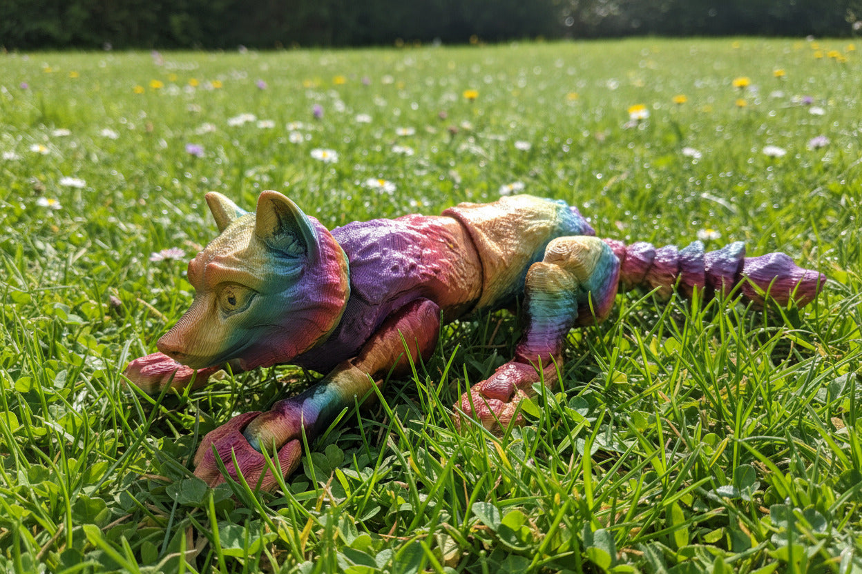 Articulated Wolf – Rainbow Fidget Figure