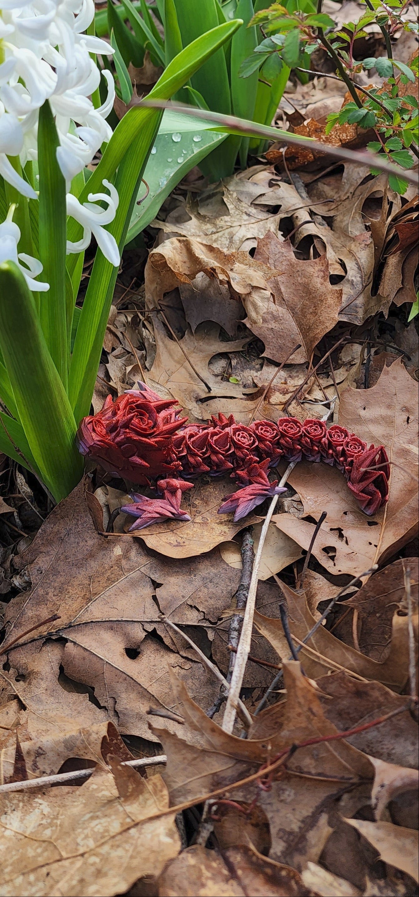 The Articulating Baby Rose Dragon Sculpture / Fidget Toy