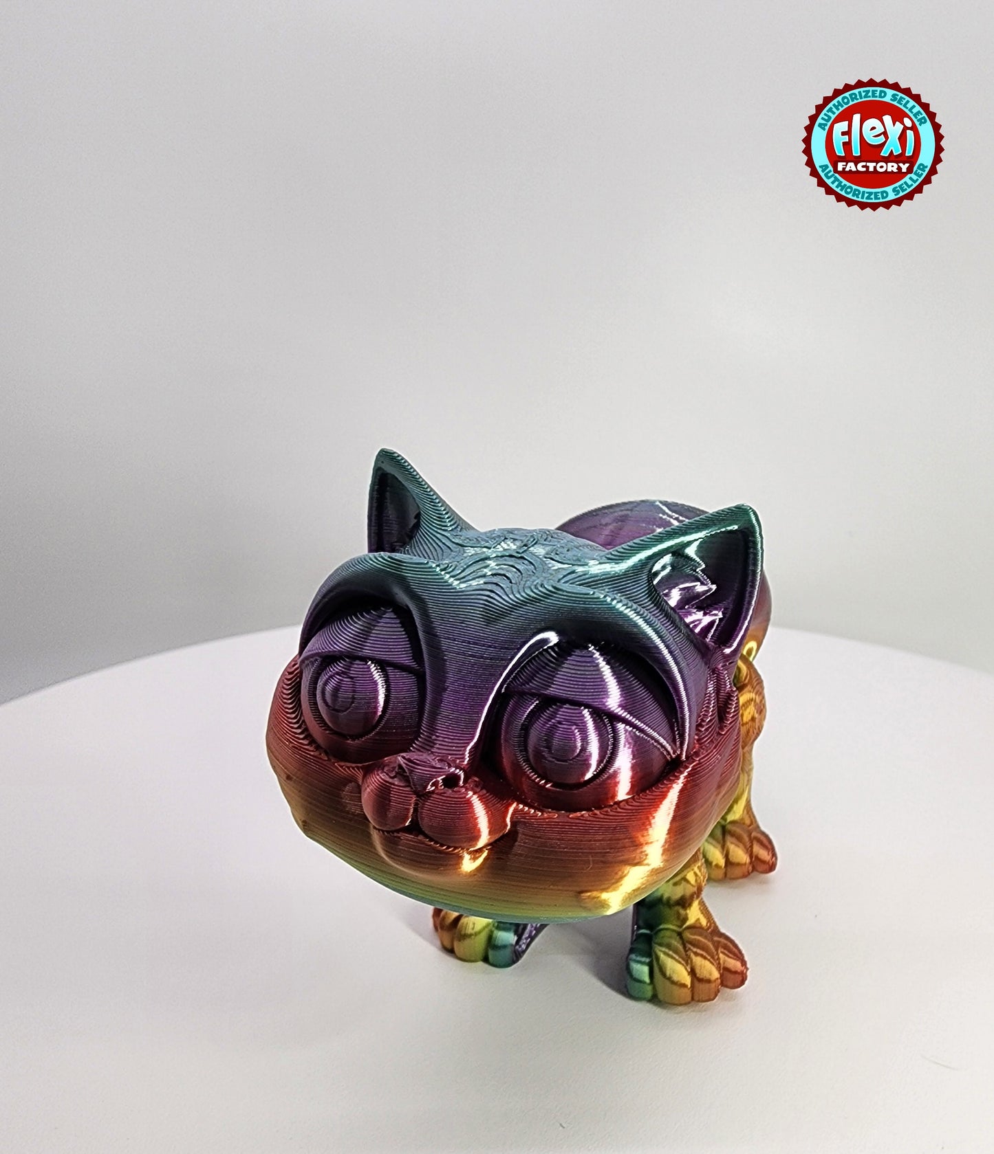 The Articulating Rainbow Kitten Sculpture / Fidget Toy