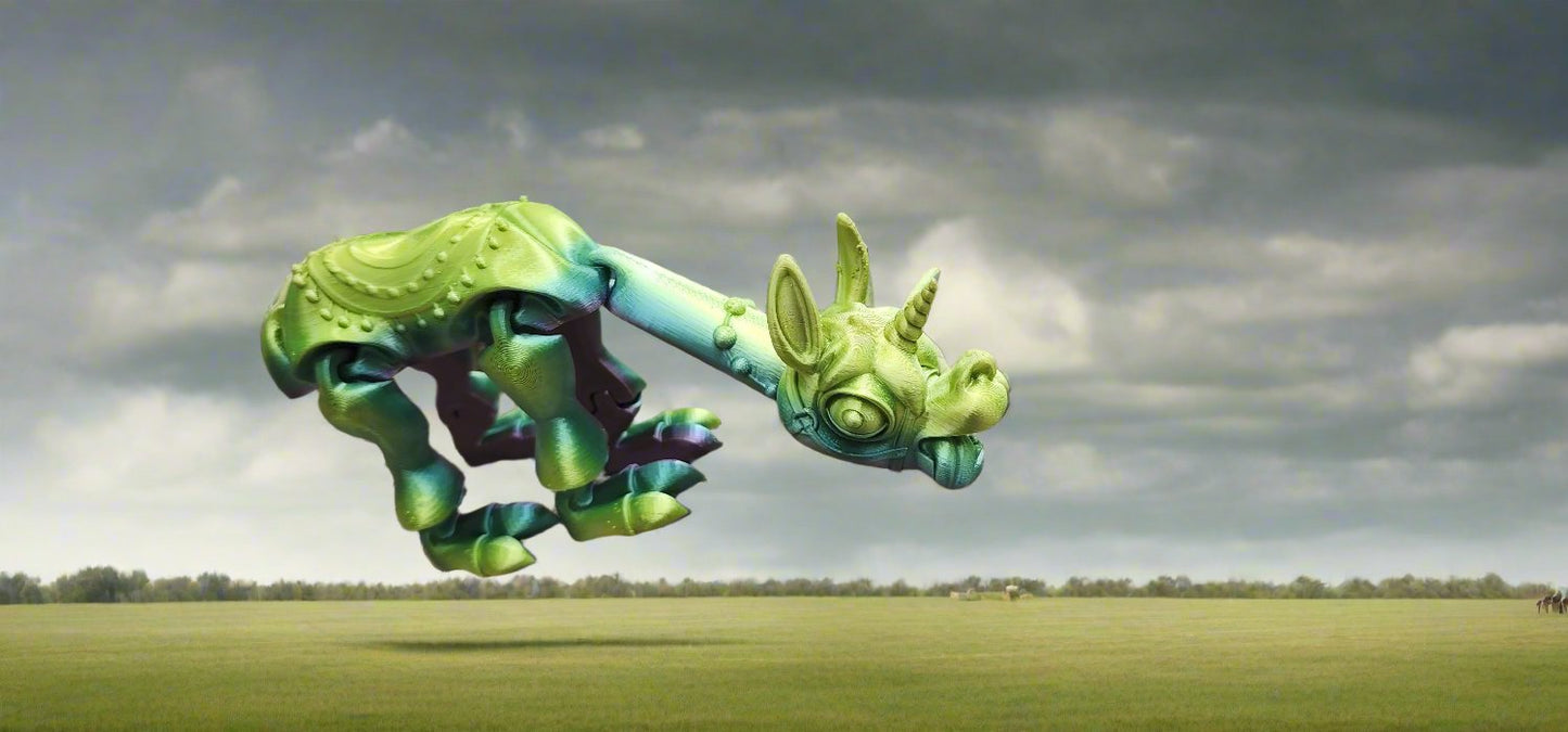 The Articulating Rainbow Lama-corn Sculpture / Fidget Toy