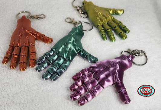 The Articulating Rainbow Hand Key Chain