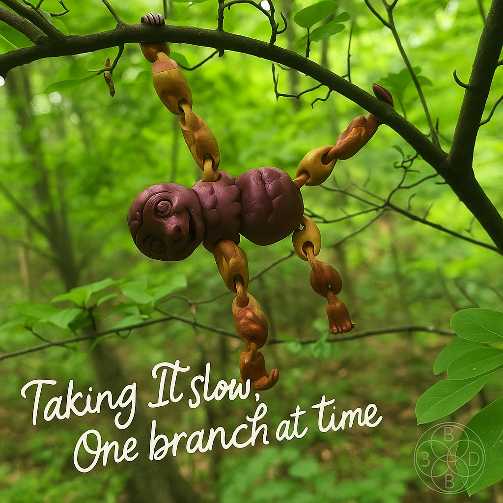 The Articulating Rainbow Three-Toed Sloth – 3D-Printed Sculpture & Fidget Toy