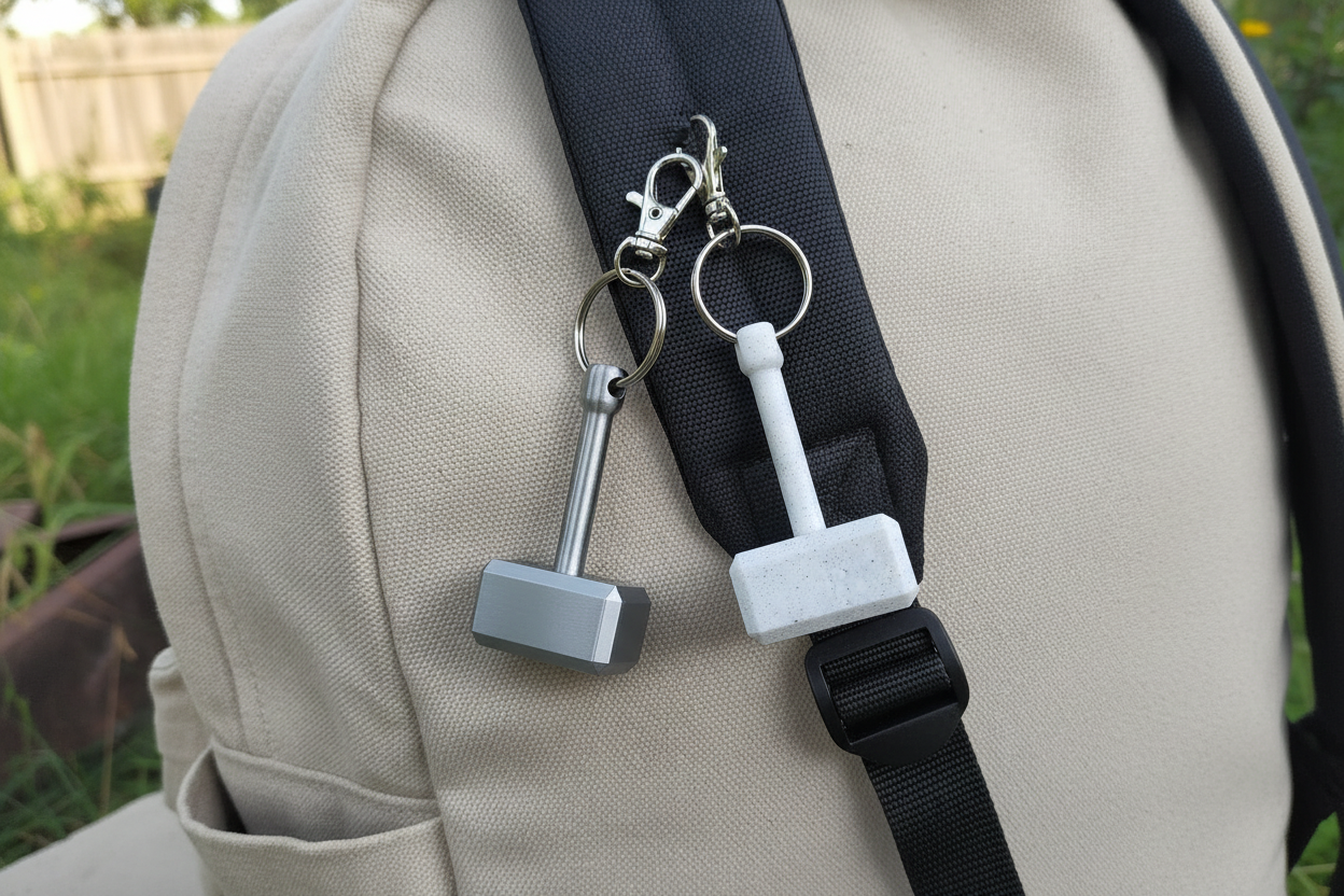 Thor's Hammer Replica Key Chain - Choose Your Finish!