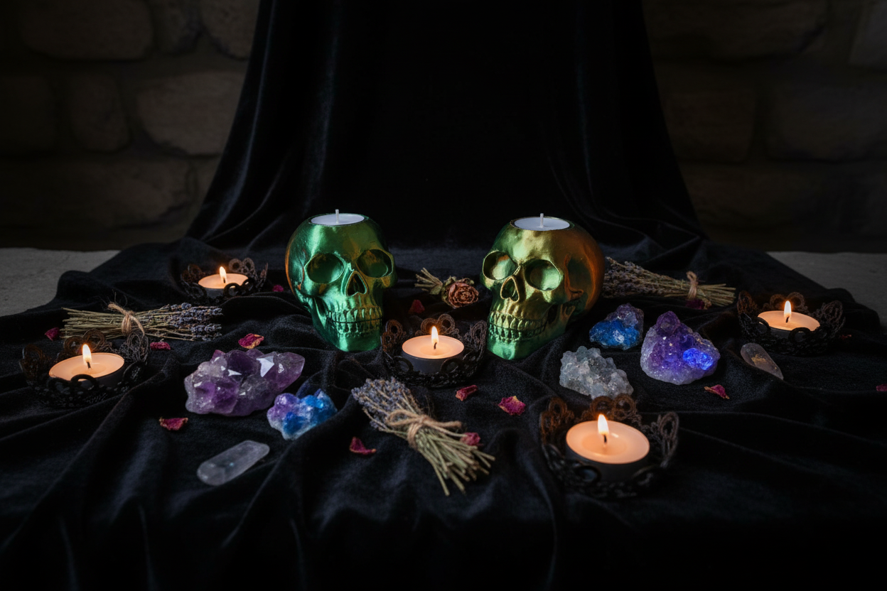 Skull Tea Light Candle Holder