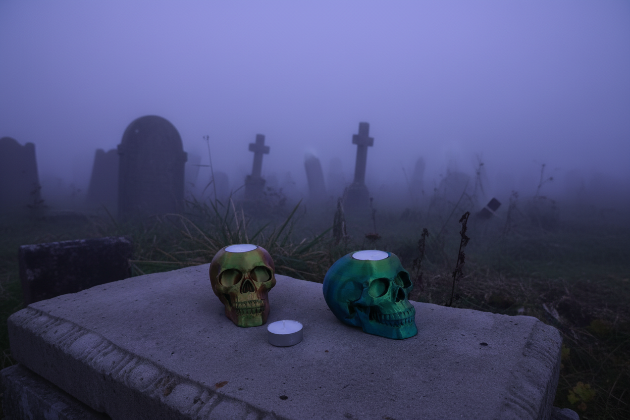 Skull Tea Light Candle Holder