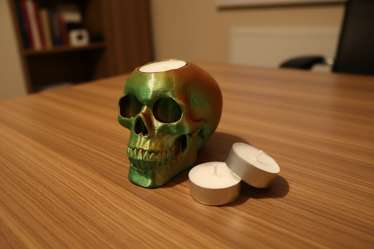 Skull Tea Light Candle Holder