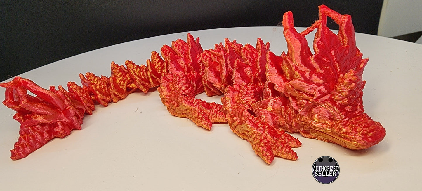 The Articulating Baby Autumn Dragon Sculpture / Fidget Toy