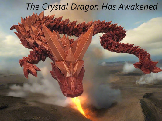 The Articulating Crystal Dragon Sculpture / Fidget Toy