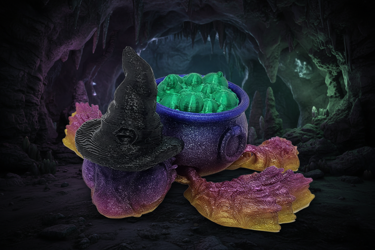 The Witchurtle with Bubble Lid - Enchanting Color Variance!