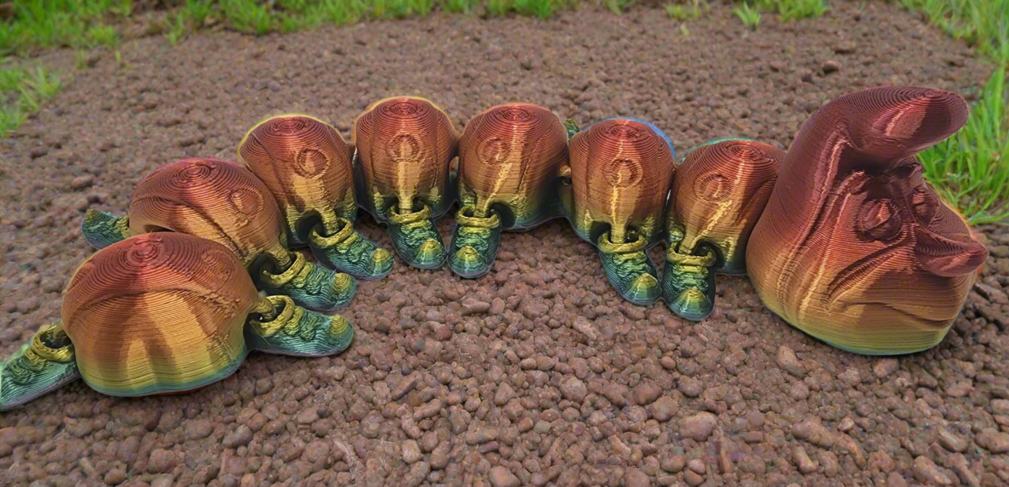 The Articulating Rainbow Caterpillar Sculpture / Fidget Toy