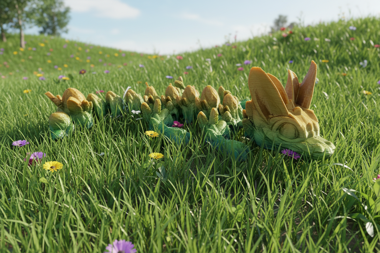 The Articulating Baby Easter Dragon Sculpture / Fidget Toy