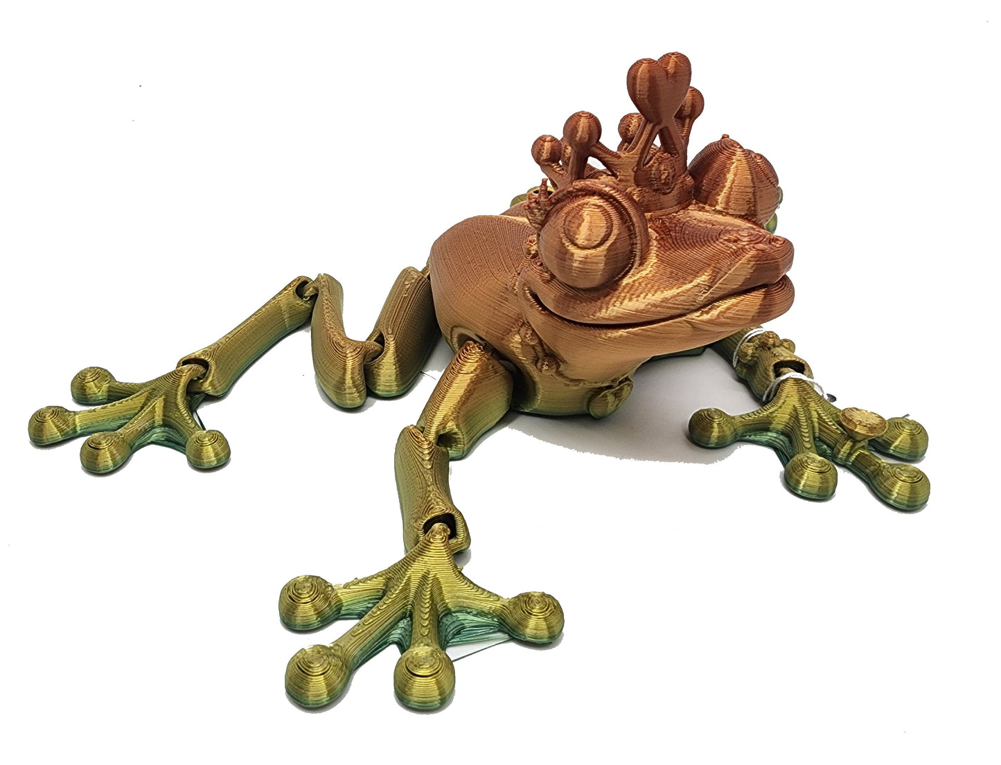 The Articulating Rainbow Frog Princess Sculpture / Fidget Toy