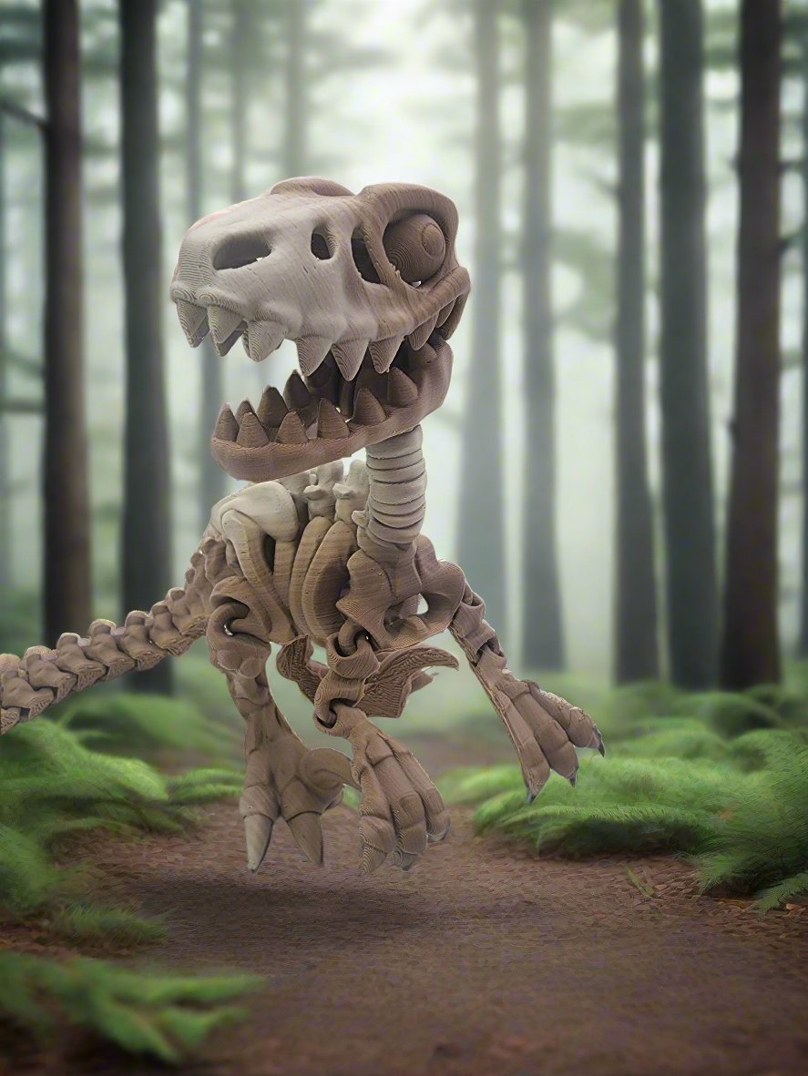 The Articulating  Skeleton Raptor Sculpture / Fidget Toy