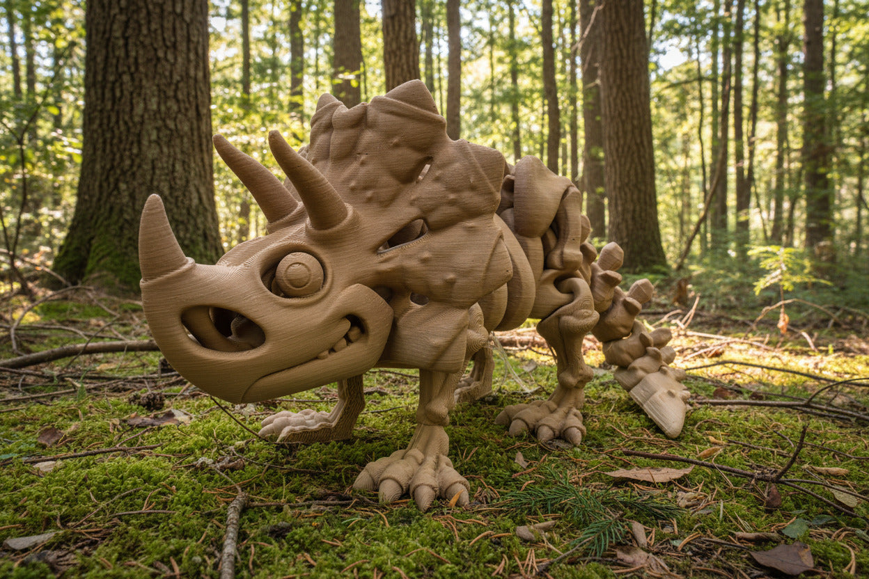 The Articulating Skeleton Triceratops Sculpture / Fidget Toy