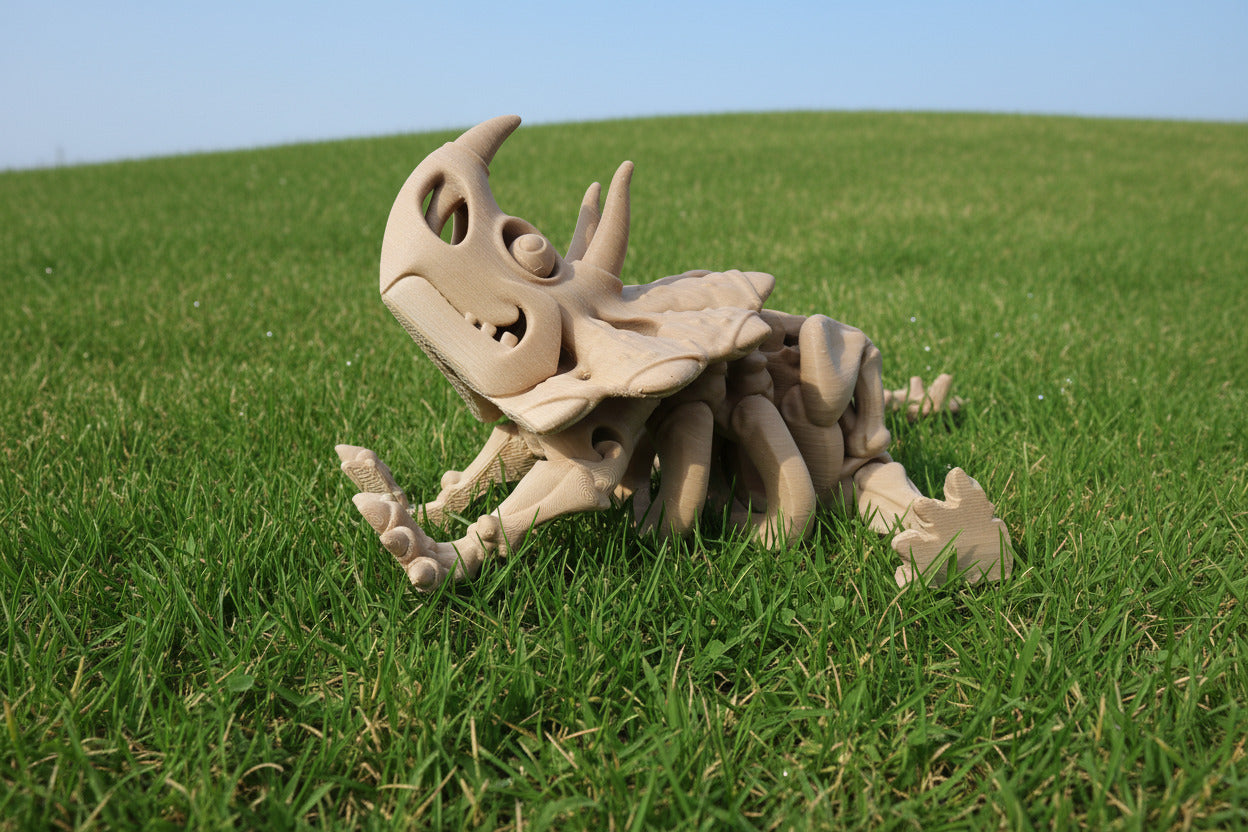 The Articulating Skeleton Triceratops Sculpture / Fidget Toy