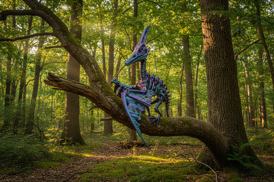 The Articulating Skeleton Pteranodon Sculpture / Fidget Toy – Tri-Color PLA