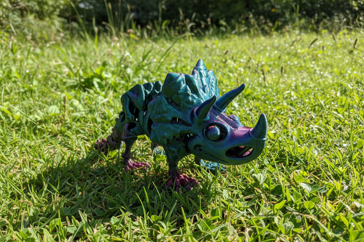 Skeleton Triceratops – Articulated Tri-Color Fossil Dinosaur