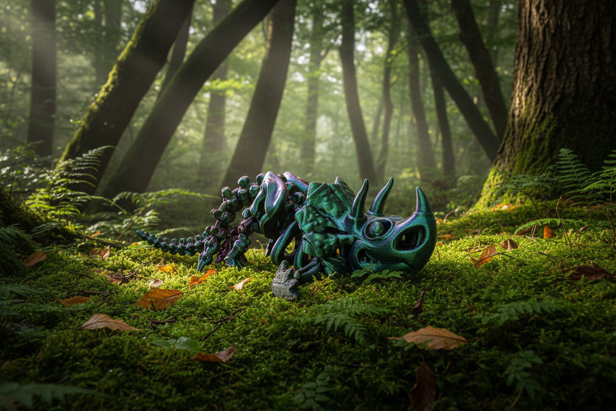 Skeleton Triceratops – Articulated Tri-Color Fossil Dinosaur
