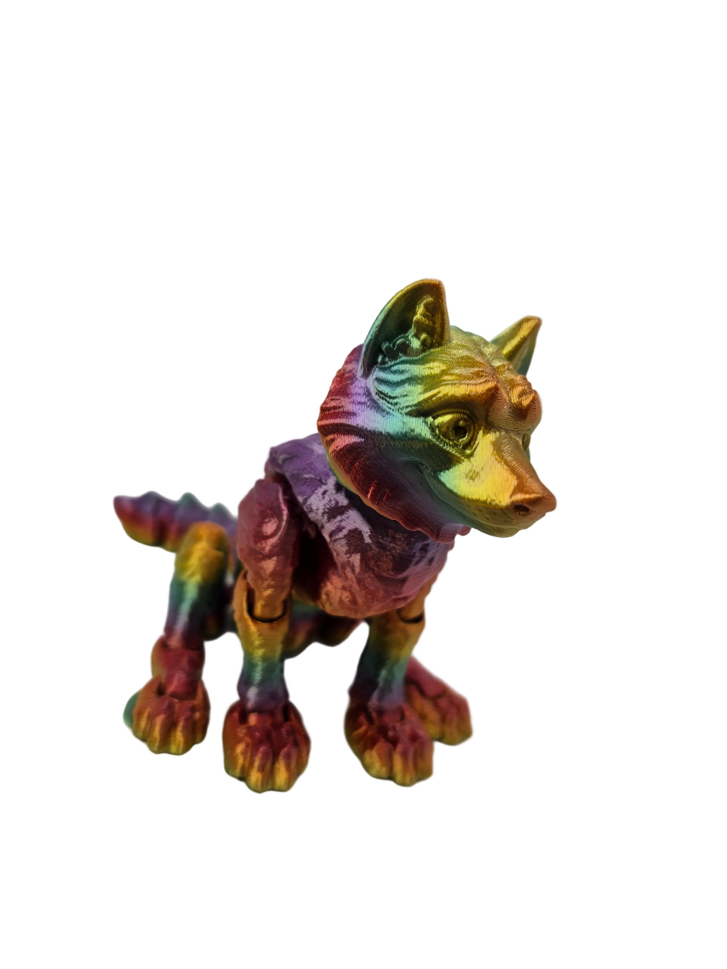 Articulated Wolf – Rainbow Fidget Figure