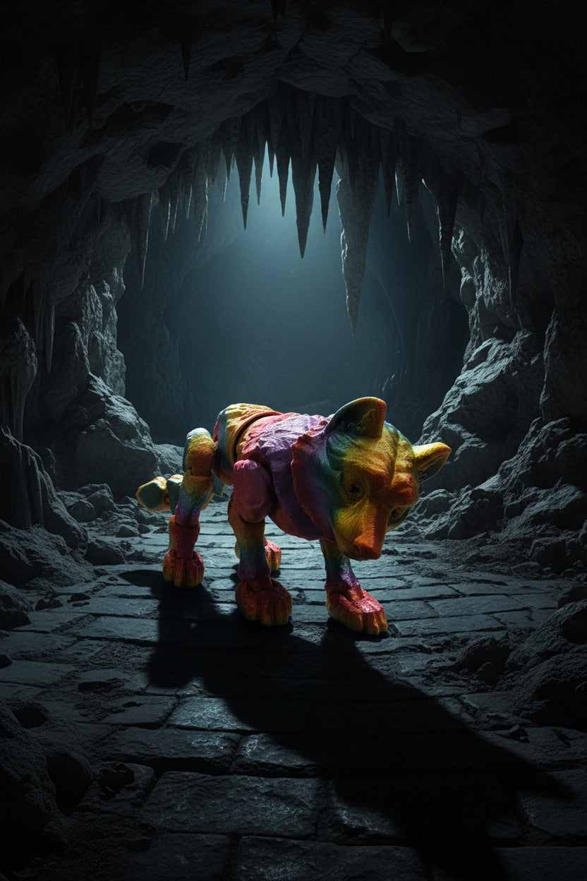 Articulated Wolf – Rainbow Fidget Figure