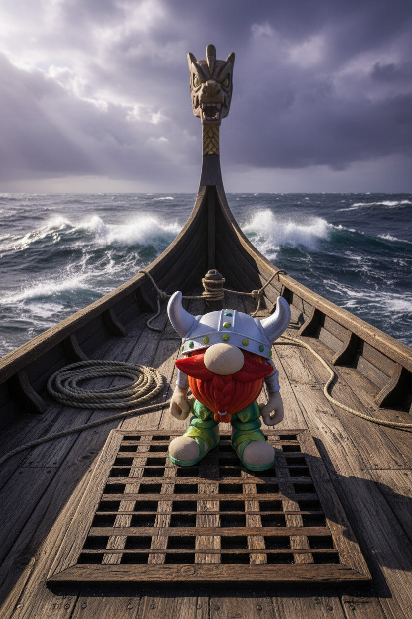 The Articulating Viking Gnome Warrior Boy Sculpture / Fidget Toy