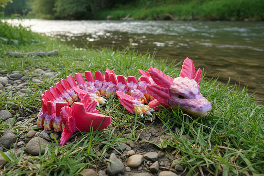 The Articulating Axolotl Dragon Sculpture / Fidget Toy