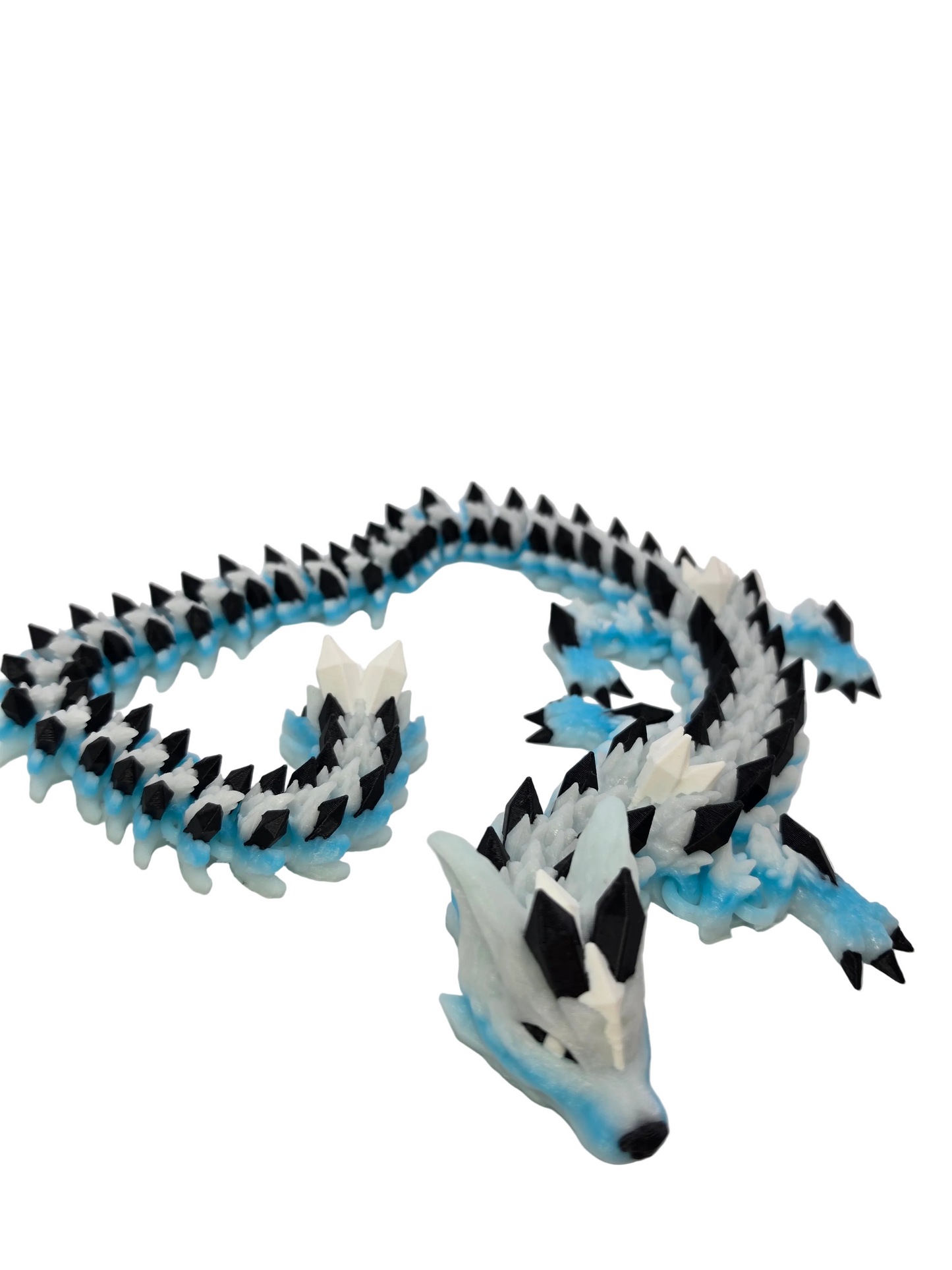 The Articulating Winter Wolf Dragon Sculpture / Fidget Toy