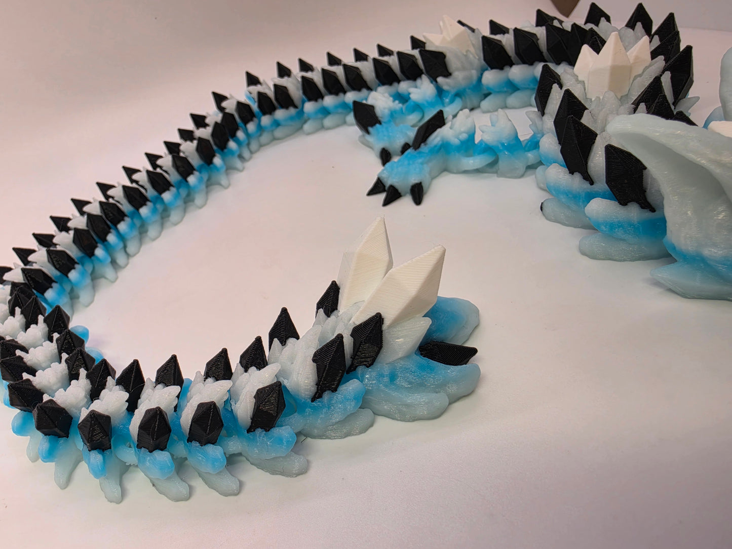 The Articulating Winter Wolf Dragon Sculpture / Fidget Toy