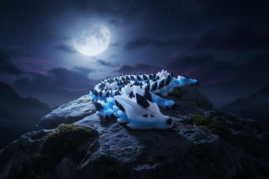 The Articulating Winter Wolf Dragon Sculpture / Fidget Toy