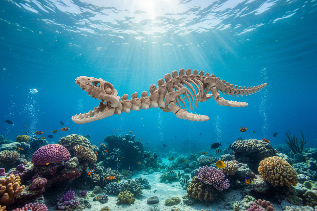 Skeleton Plesiosaurus – Articulated Fossil Sea Reptile