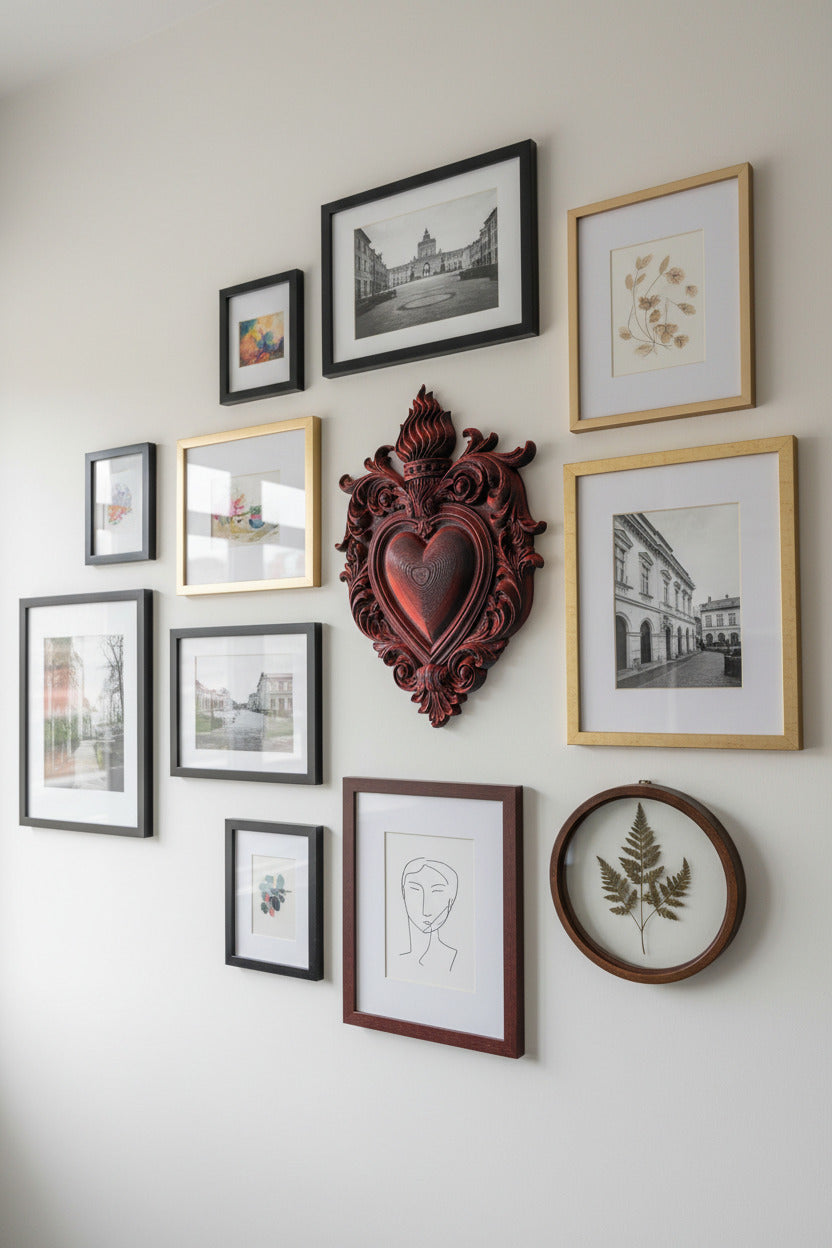 Sacred Flaming Heart Wall Plaque