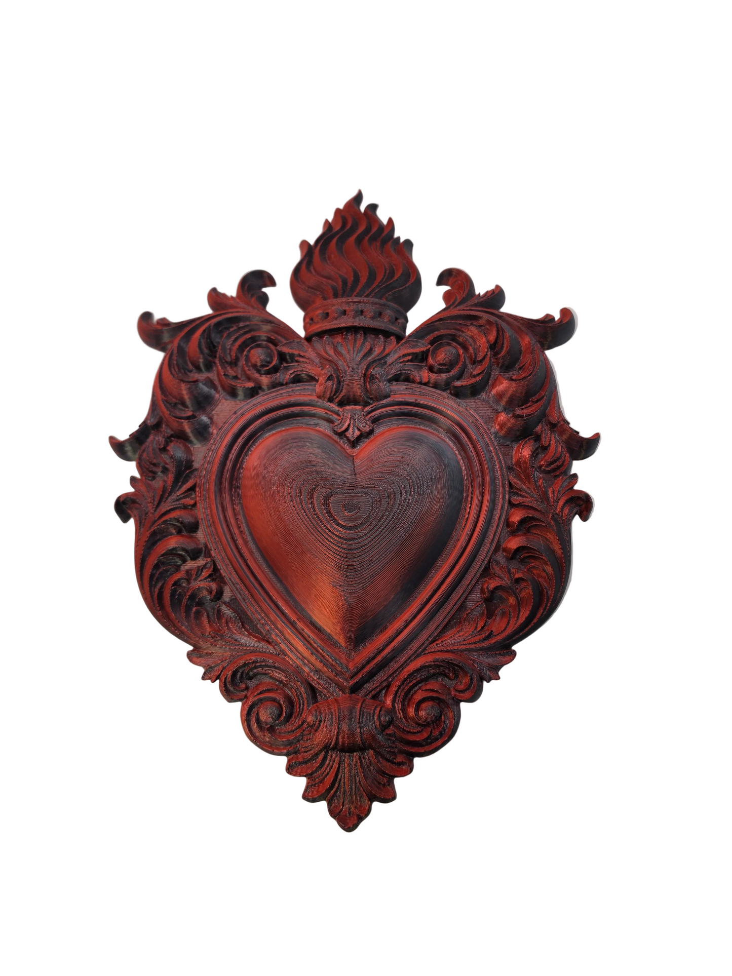 Sacred Flaming Heart Wall Plaque