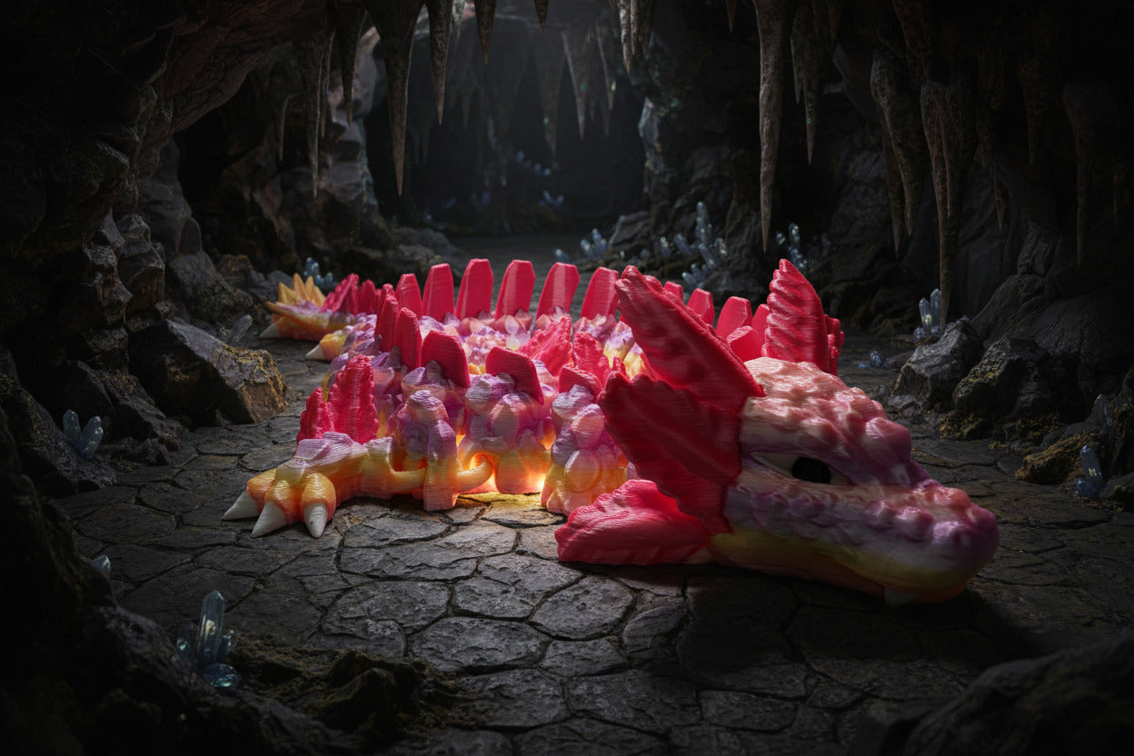 The Articulating Axolotl Dragon Sculpture / Fidget Toy