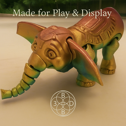 The Articulating Rainbow Elephant Sculpture / Fidget Toy