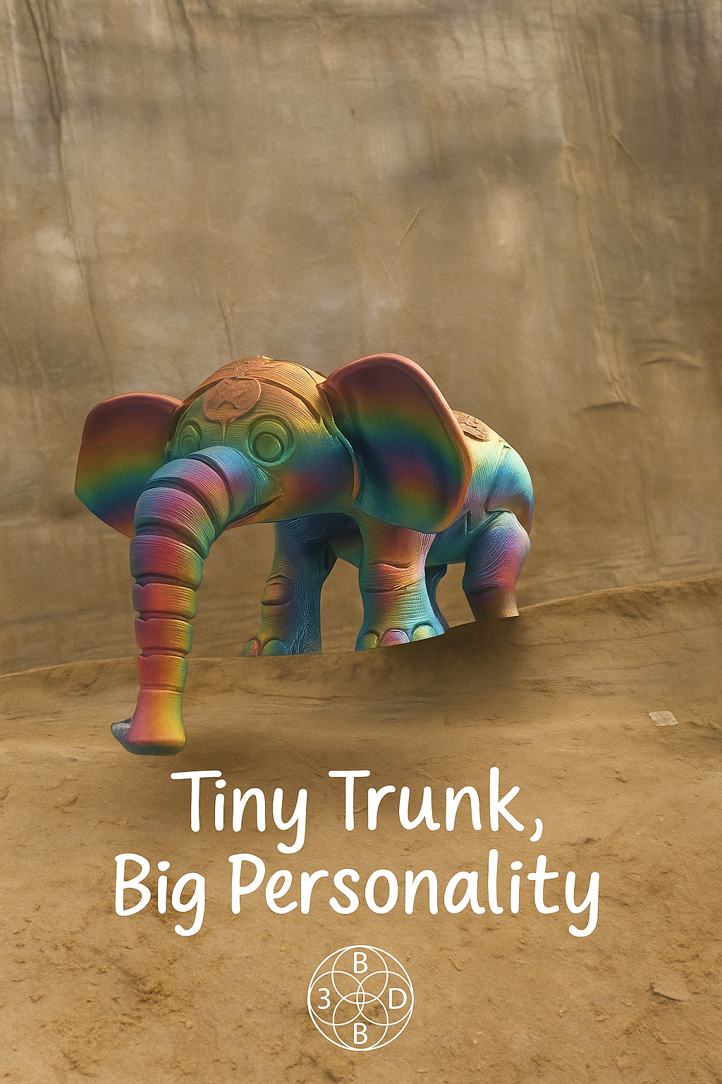 The Articulating Rainbow Elephant Sculpture / Fidget Toy