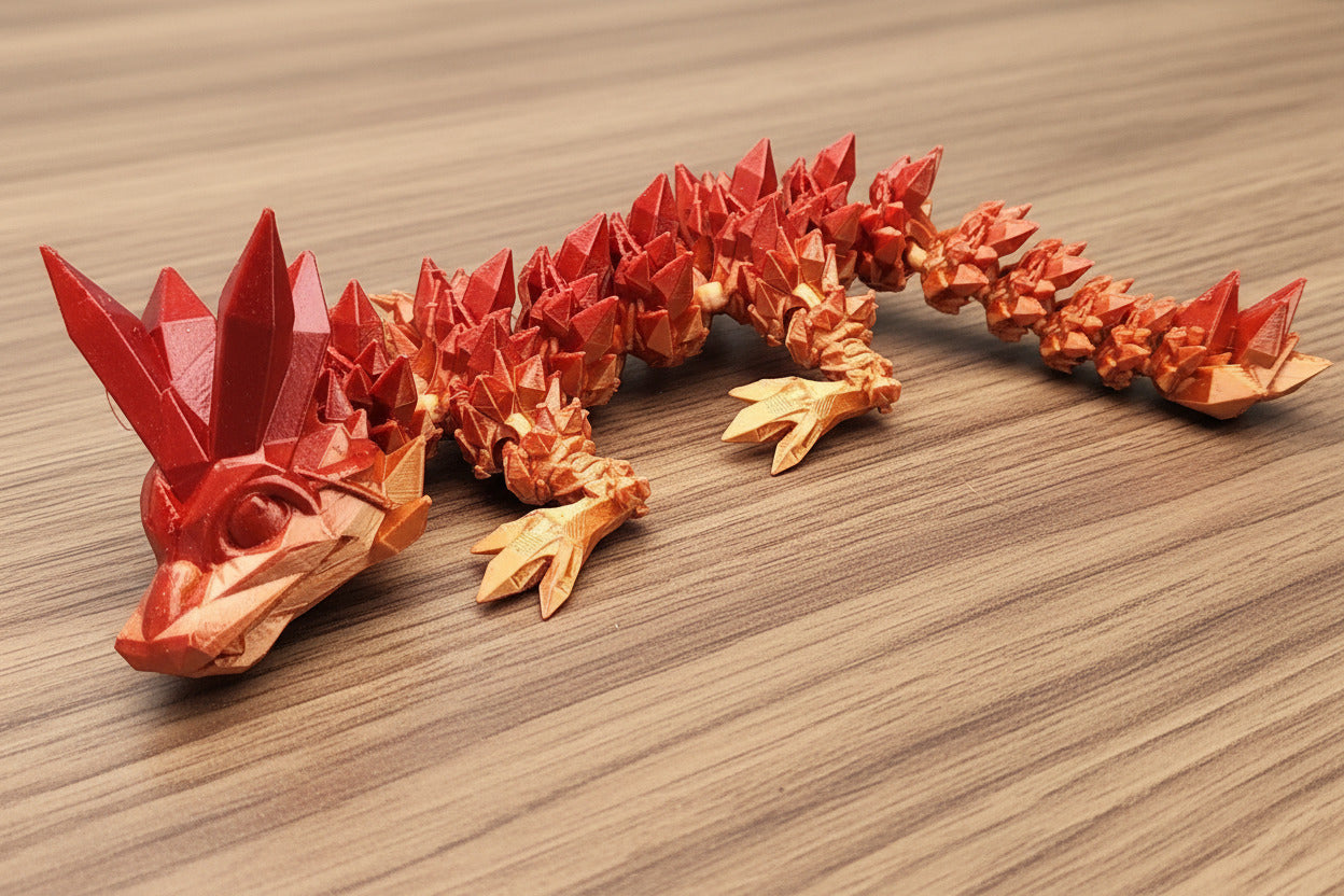 The Articulating Baby Crystal Dragon Sculpture / Fidget Toy