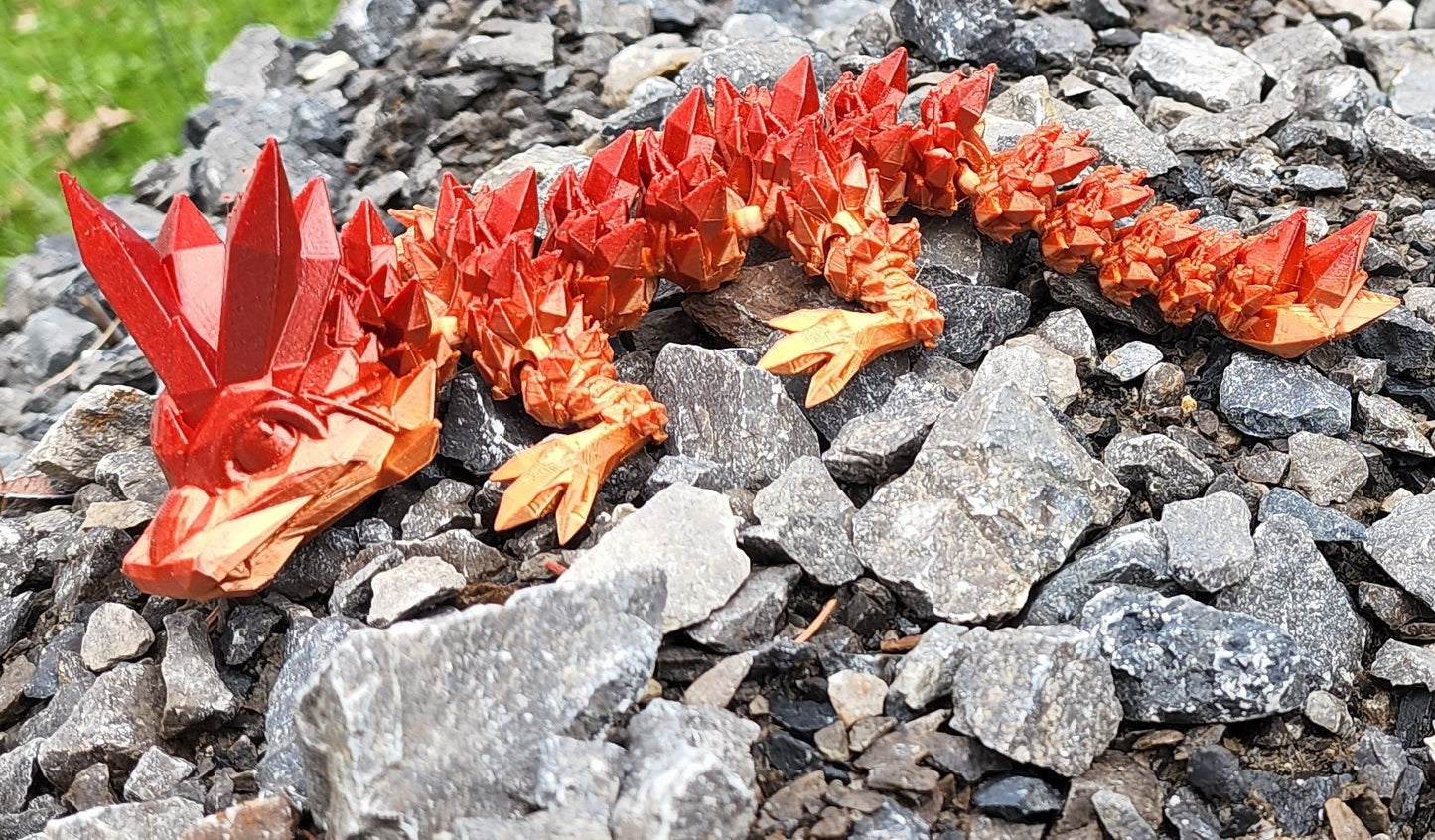 The Articulating Baby Crystal Dragon Sculpture / Fidget Toy