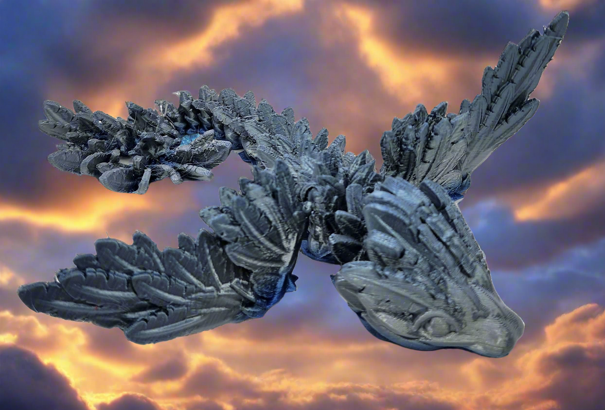 The Articulating Baby Sky Flying Serpent Sculpture / Fidget Toy