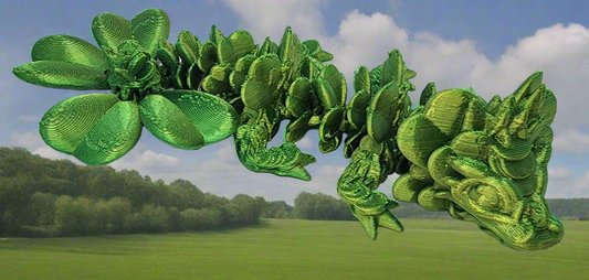 The Articulating Baby Clover Dragon Sculpture / Fidget Toy
