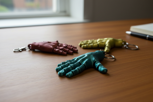 The Articulating Rainbow Hand Key Chain